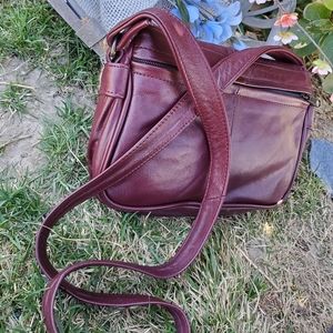 Georgous Dark Marron Genuine Leather crossbody bag